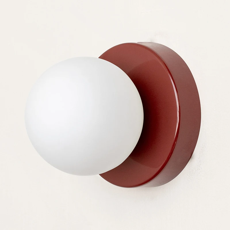 Nordic LED Glass Wall Lamp Minimalist G9 Base Orb Sconce For Bedroom Study Hallway Staircase Aisle Entrance Lighting Fixtures 5