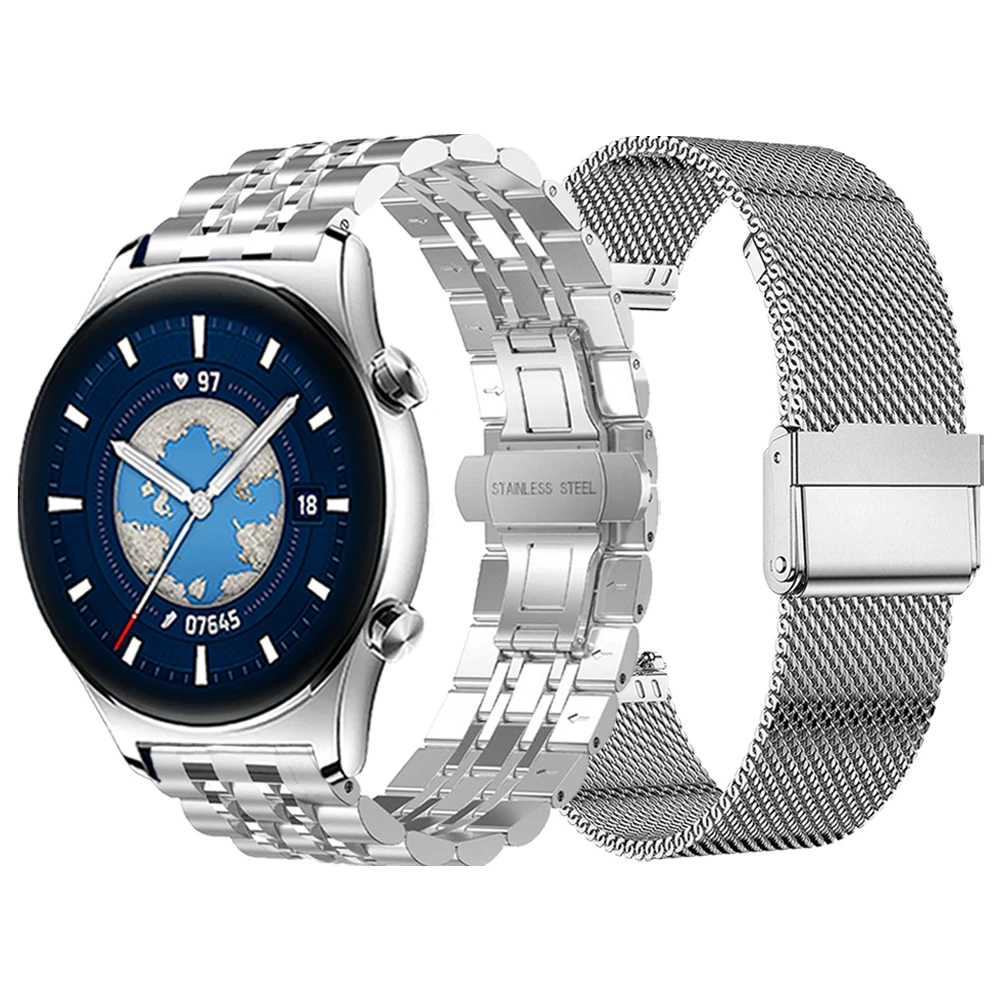 Cinturino In Rete Metallica Per Honor Watch Gs 3/Gs Pro/Magicwatch 2 46Mm 42Mm Cinturino Di Ricambio In Acciaio Inossidabile Per Bracciale Honor Watch