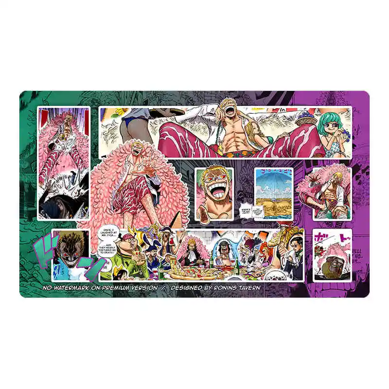 60*35*0.2Cm Diy One Piece Dedicated Game Card Mat OPCG Luffy Hancock Zoro Battle Game Anime Lock The Edge Table Mat Gift Toy