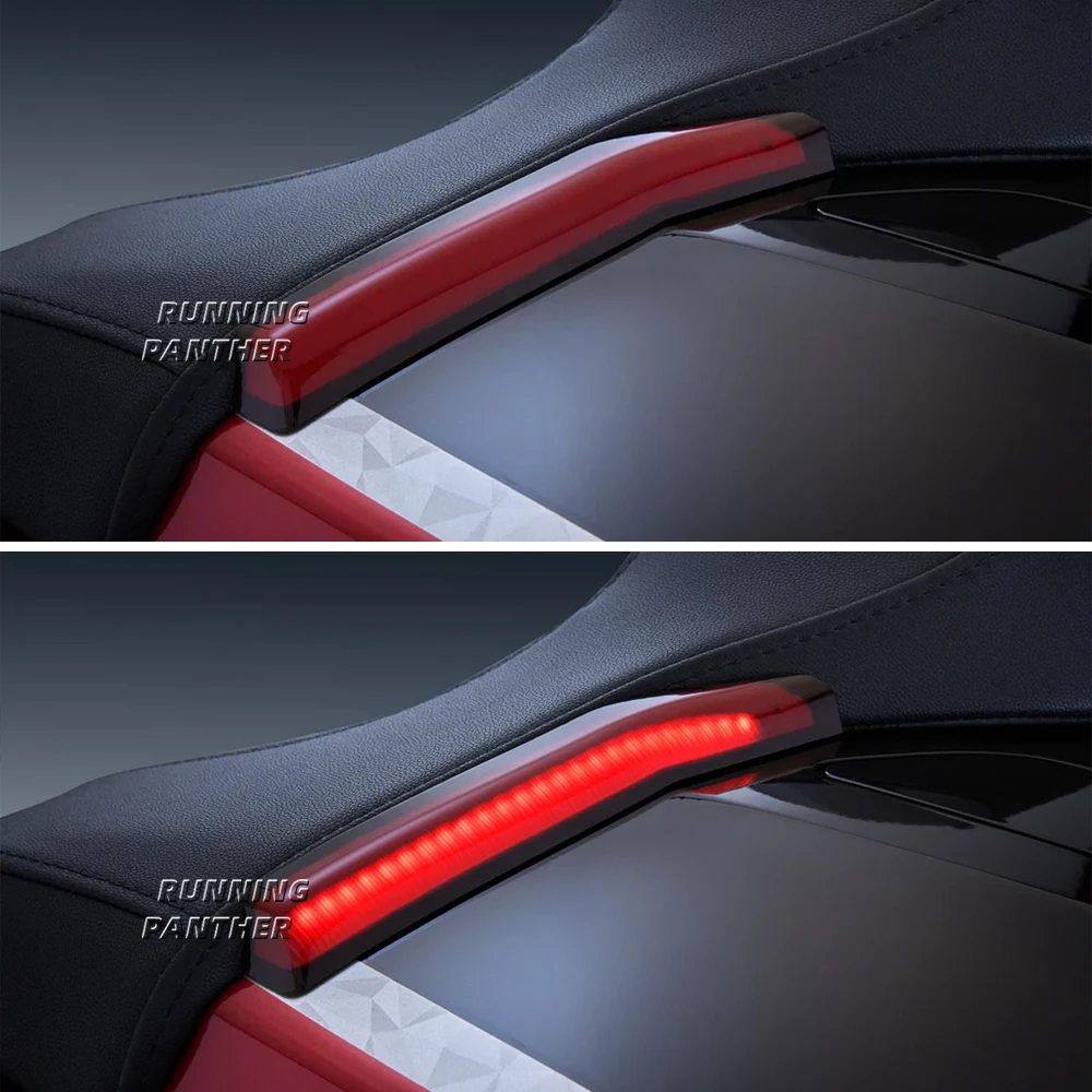 Motorcycle Top Box Trunk Tour Tips Side LED Decorative Light Lamp For Honda Goldwing Gold Wing GL1800 Tour DCT Airbag-motorcycle led lights motorcycle accessories