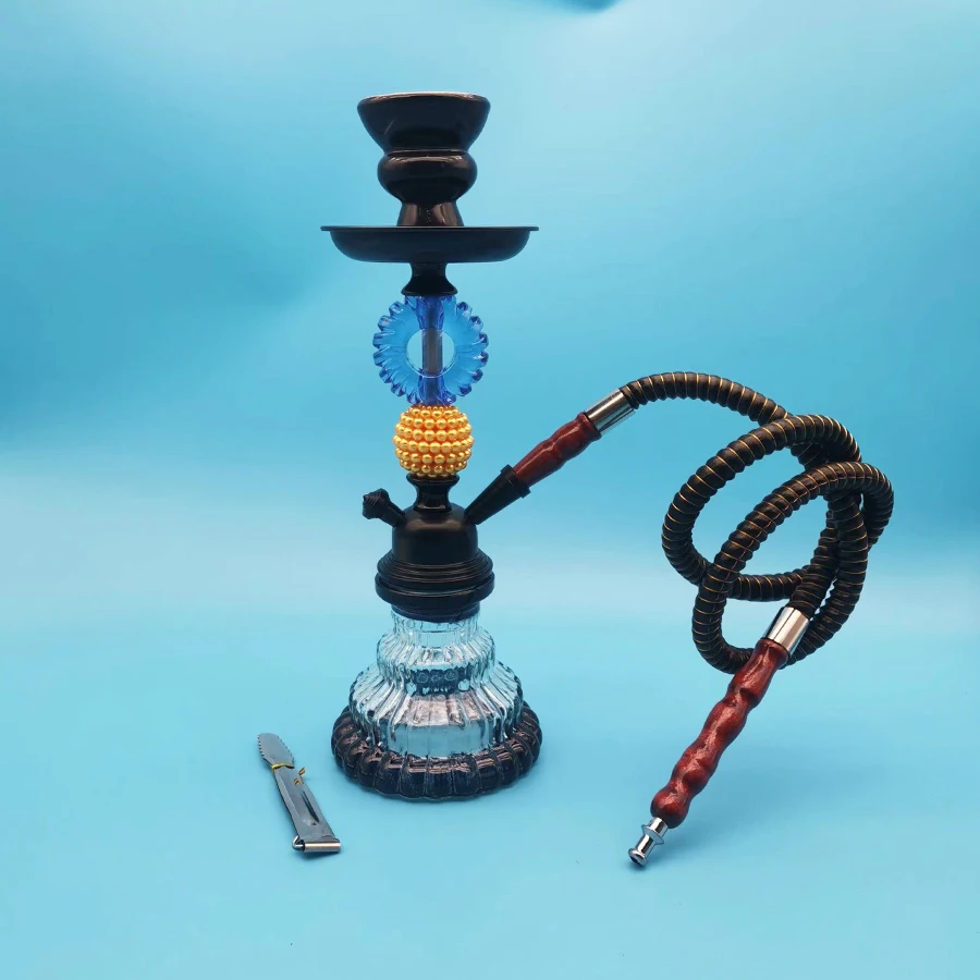 Arabia Hookah Set Small Single Tube Shisha Glass Bottle Ceramic Bowl Hose Pipe Hookah Accessories Birthday Gift hookah accessories hookah set
