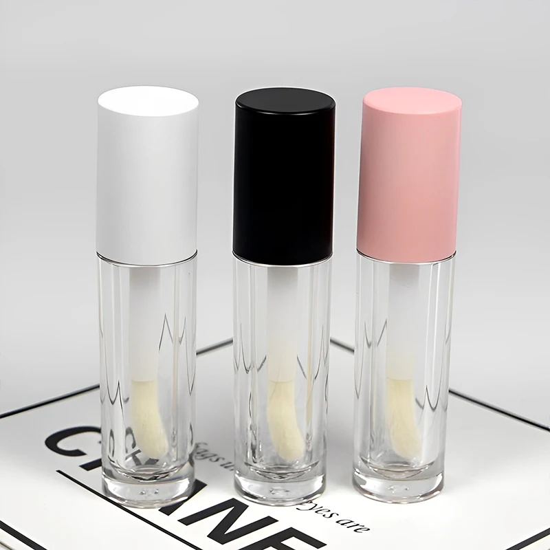 

10/20/50Pcs 5ml Empty Lip Gloss Tubes With Big Wand Plastic Transparent Lipstick Tubes Portable Lip Balm Containers For Travel