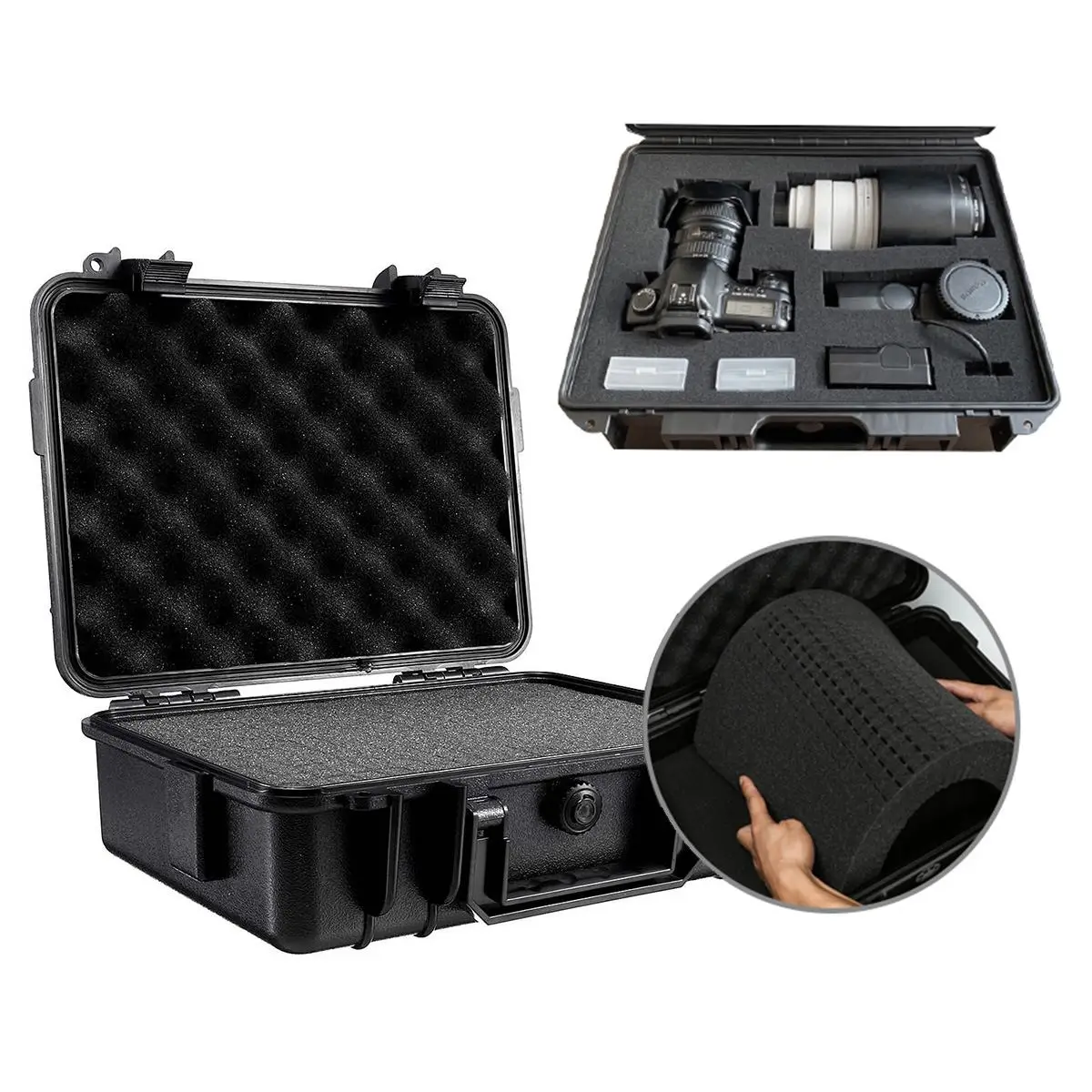 9 Sizes Waterproof Hard Case Box Storage Box Tool Organizer Tool Box Safety Equipment Case with Sponge Suitcase Tool Kit Case 4