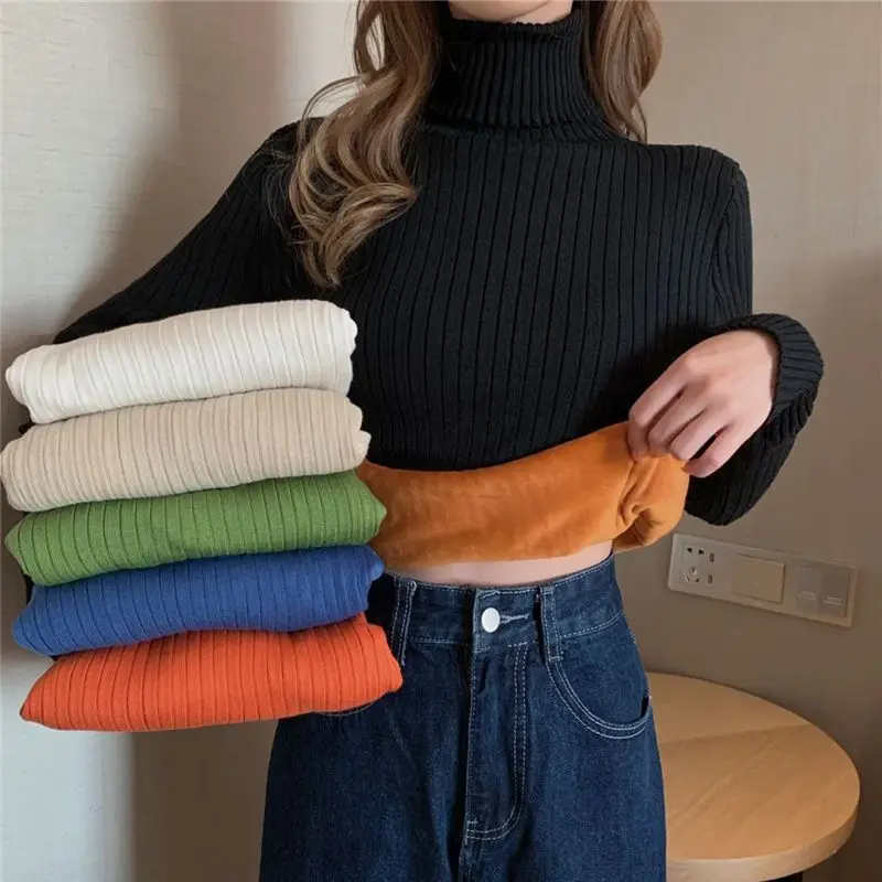 Perfect Winter Walks Knit Turtleneck High-low Hem Loose Midi Sweater