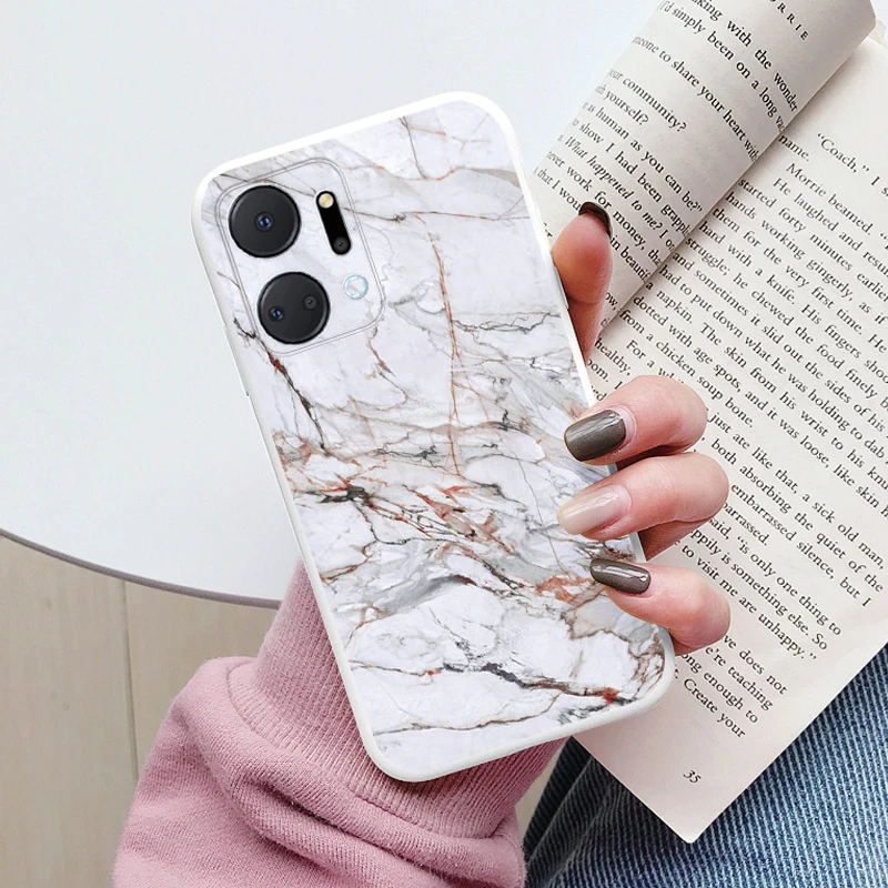 Marble Stone Texture Protective Silicone Case - Fashionable Back Cover
