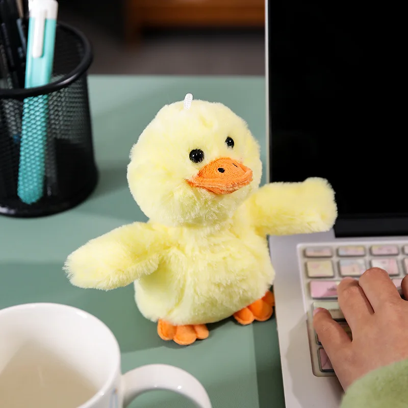 Novelty Funny Cute Simulation Chicken Duck Goose Slap Sensor Will Shake Will Call Plush Electric Toy Kids Interactive Toy Gifts