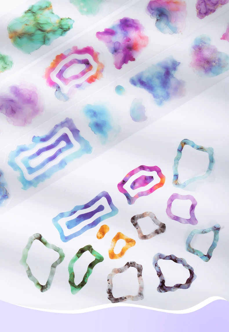 Journal GO 3,5 x 200 cm Aquarell Malerei Farbband Aufkleber für Kartenalbum Scapbooking DIY Collage Junk Journal Masking Tape – Detail 8