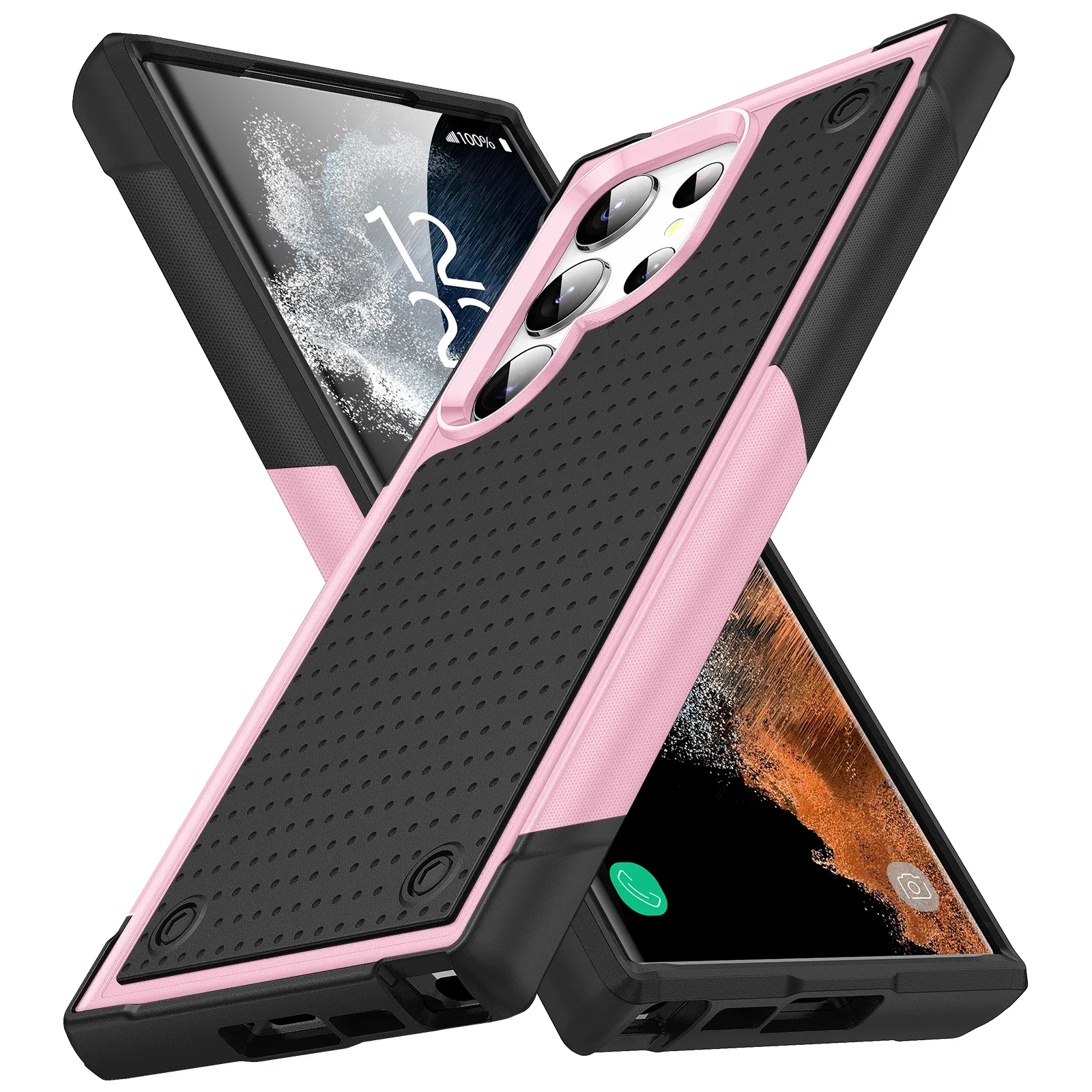 Hybrid Rugged Armor Shockproof Case with TPU Frame and Hard Plastic Back Cover