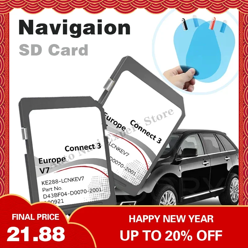 Connect 3 V7 2022 Sat Nav Map Update Sd Card Note X-Trail Micra Qashqai Per Nissan