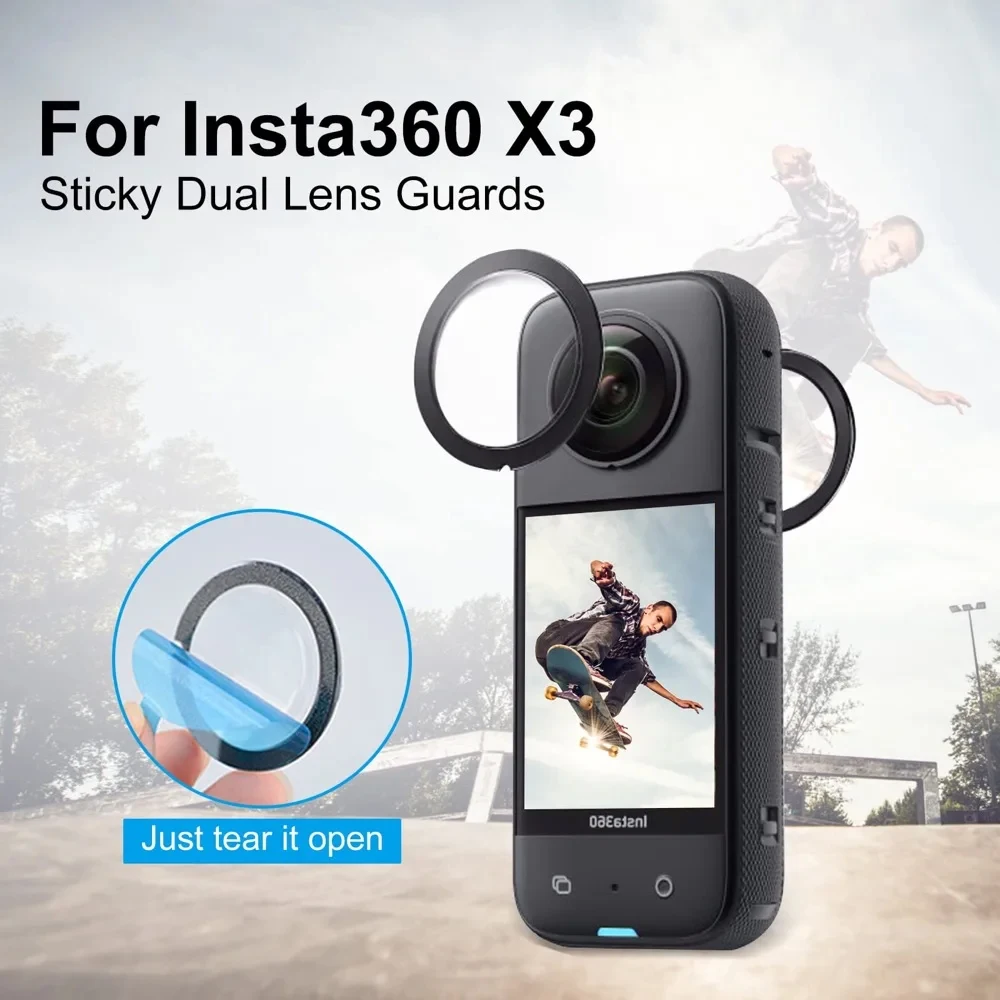 for Insta360 X3 Lens Guards Anti-Scratch Premiun Lens Protector Cap X3 Frame Silicone Lens Cap Protective Accessories