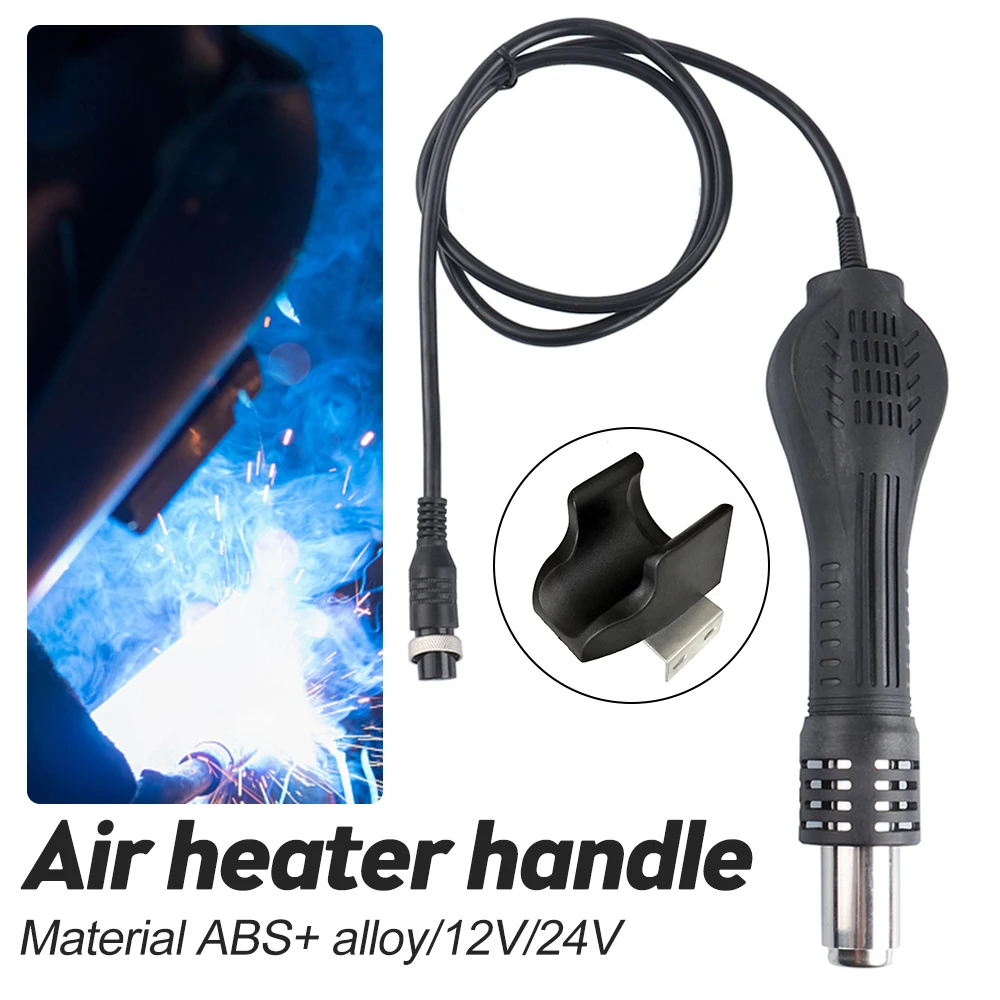 8-Hole Hot Air Gun Handle Is Suitable 24V For 858/878/8586 /898D Pad Handle Hot Air Gun hot air gun heat gun mini hot air gun