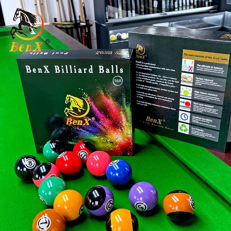 BenX Tournament Black TV Billiard Pool Ball Set 2 1/4"