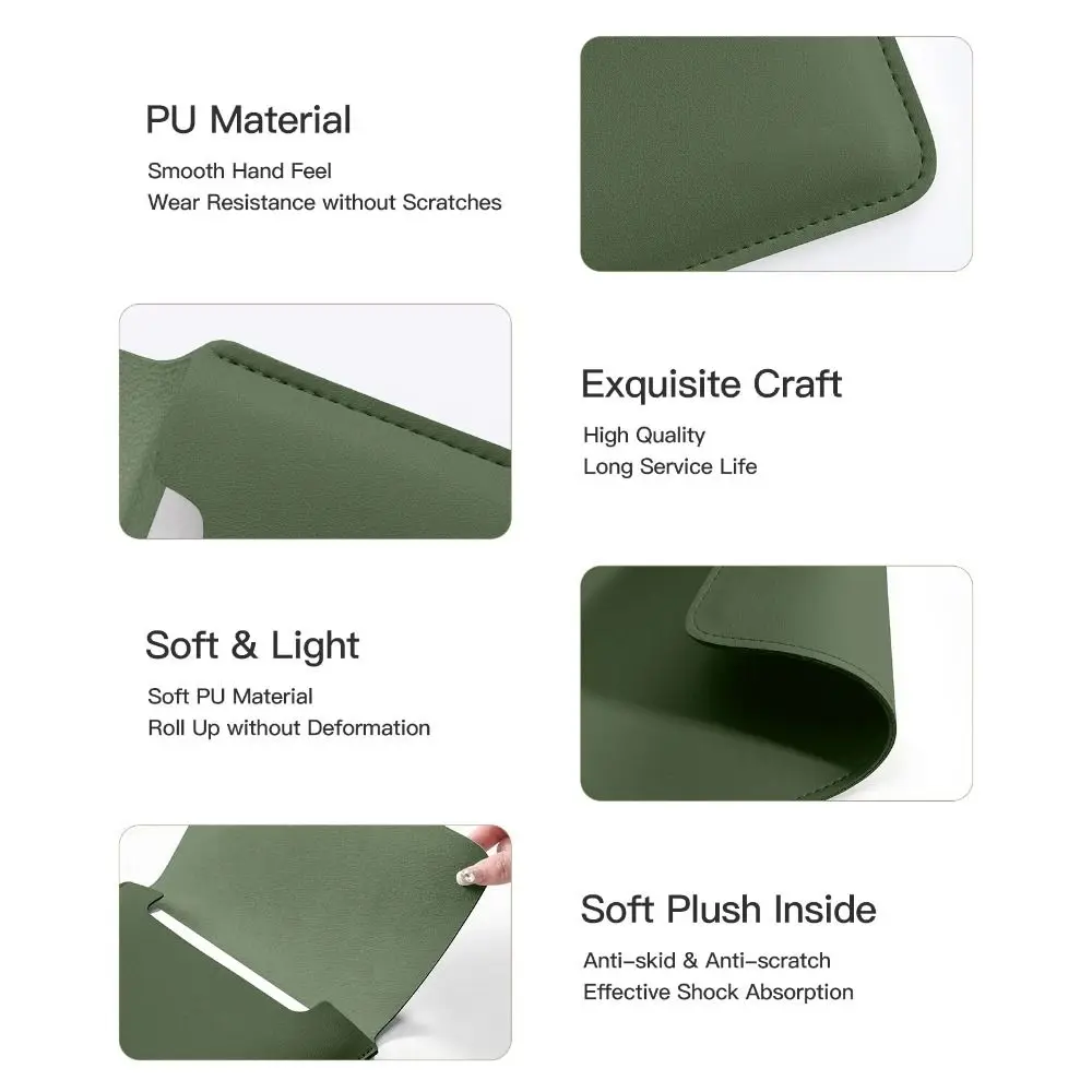 13 15 inch Laptop Sleeve with Stand PU Leather Tablet Case Shockproof Ultrabook Computer Bag with Mouse Pad for HP/Dell/Surface