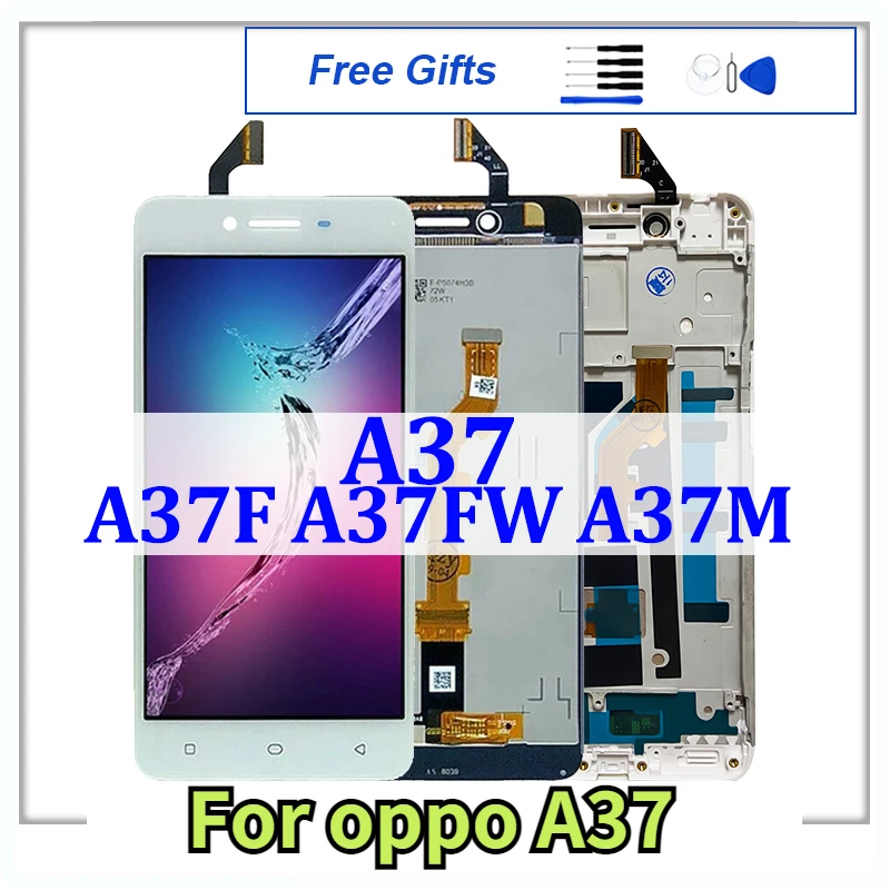 

ЖК-дисплей 6,0 дюйма для OPPO A37, сенсорный экран A37F, A37FW, A37M, дигитайзер в сборе, замена без битых пикселей, 100% протестирован