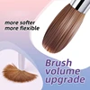 100% Kolinsky Acrylic Nail Brush Oval Crimped Rose Red Handle Professional Good Quality for Acrylic Powder Size 2-16 3