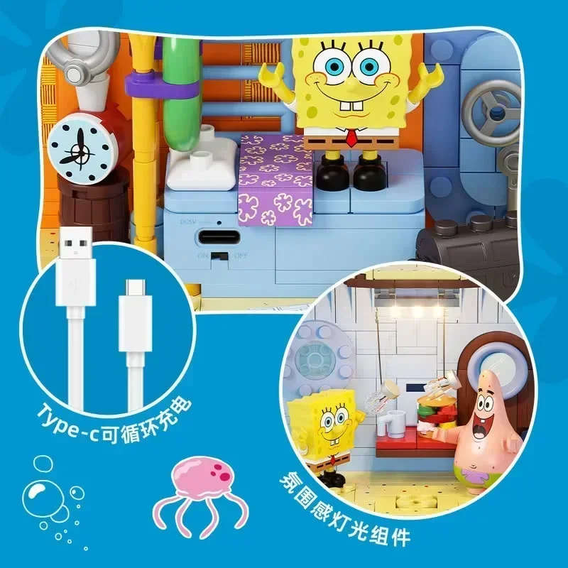 スポンジボブ-パイナップルハウス建設モデル,子供向け