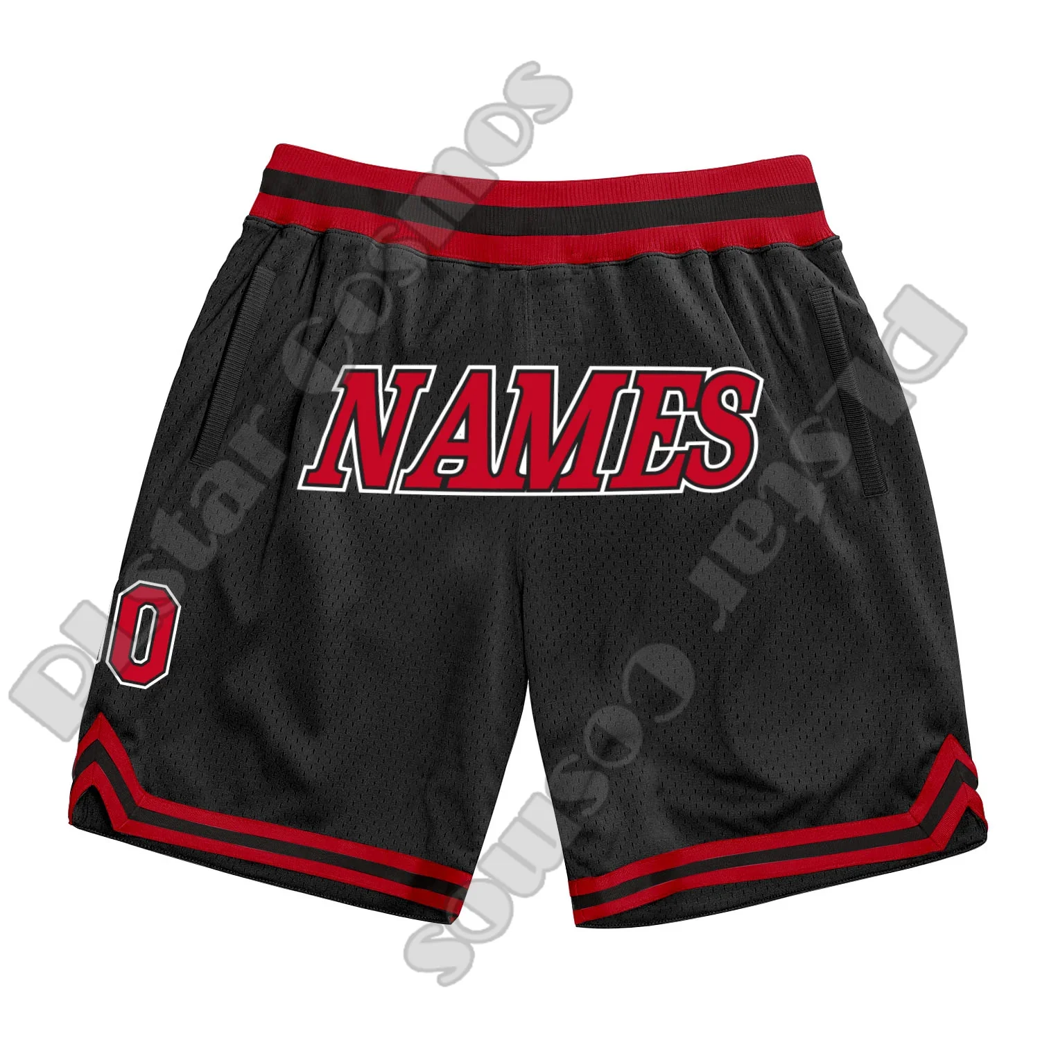 Custom Name Team Number Basketball Shorts Pants Retro Breathable Mesh Sportswear Vintage 3DPrint Summer Harajuku Drop Shipping W 3