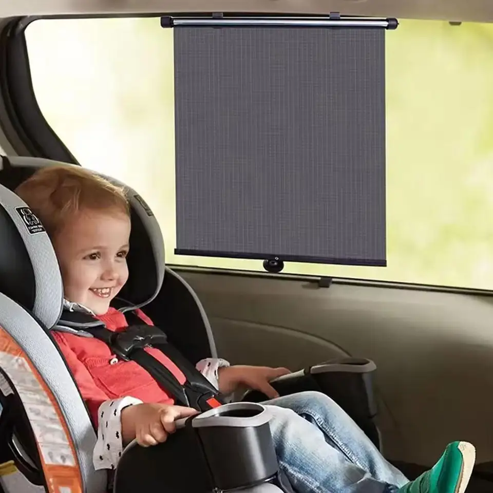 Eduuyvee 2 Parasoles Laterales Retráctiles 40x45cm Para Coche – Bloquea El 97% De Rayos UV, Fácil Instalación Con Ventosas