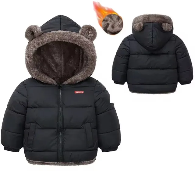 Garçons filles vestes épaisses hiver enfants rembourré polaire manteaux chauds enfants à capuche vêtements d'extérieur en coton enfants vêtements cachemire combinaison de neige 1