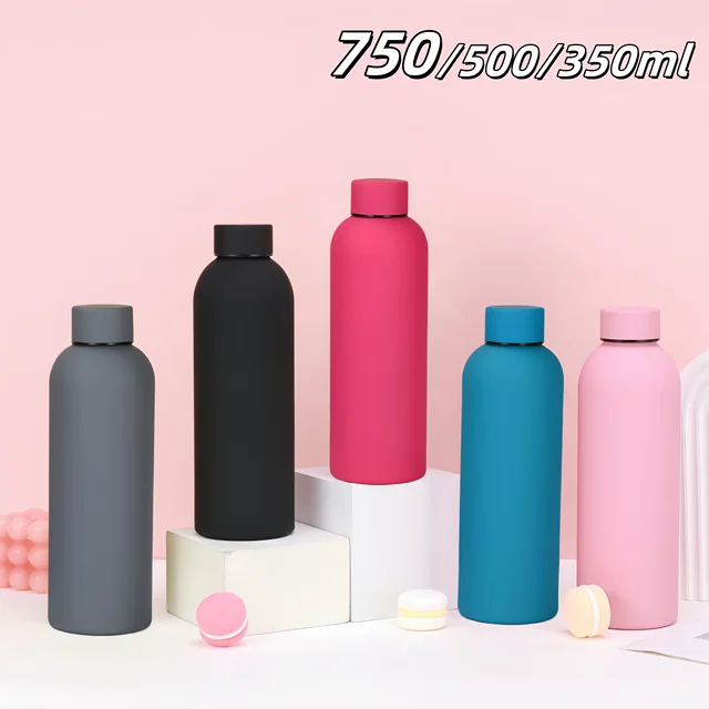 350-750ML Stainless Steel Thermos Cup Portable Small Mouth Water Cup Travel Outdoor Sports Water Bottle Vacuum Flask Gym Kettle