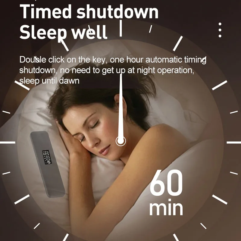 Under Pillow Bone Conduction Speaker Ultra-thin Sleep Aid Wireless Bluetooth Soundbar Hifi Stereo TF Card Music Player Time off