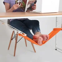 Portable Foot Hammock Polyester Desk Rest Foot Put Adjustable Rest Tables Foot Put Feet Swing Footrest for Office Home Camping 4