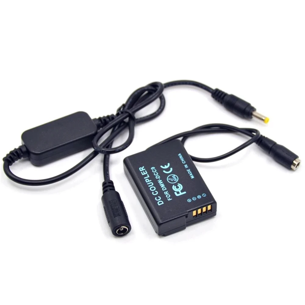 

BLD10 Dummy Battery DCC9 DC Coupler 12V-24V Step-Down Power Cable for Panasonic DMC-GF2 GF2K G3 GX1 GF2CK G3K Camera