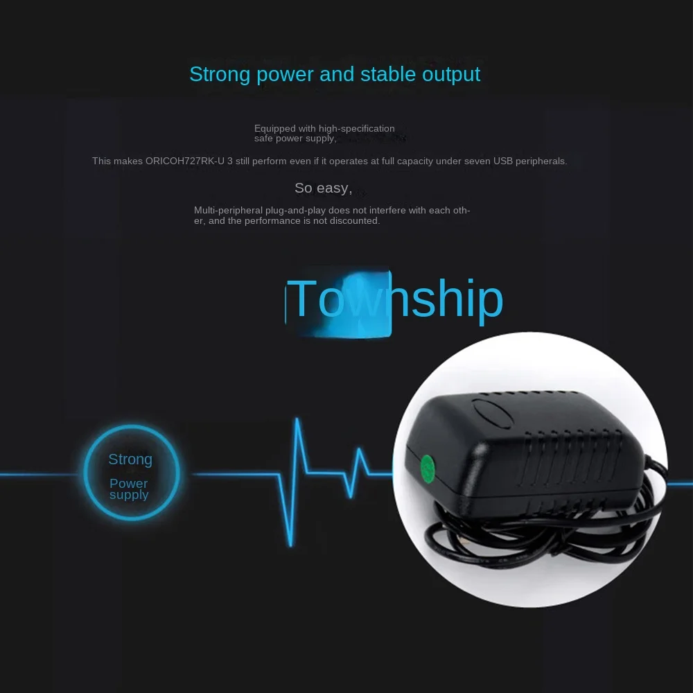 ORICO USB 허브 멀티 3.0 분배기, 7 포트 USB 3.0 허브, 5Gbps 고속 OTG 어댑터, PC, 컴퓨터 액세서리, 맥북 프로용