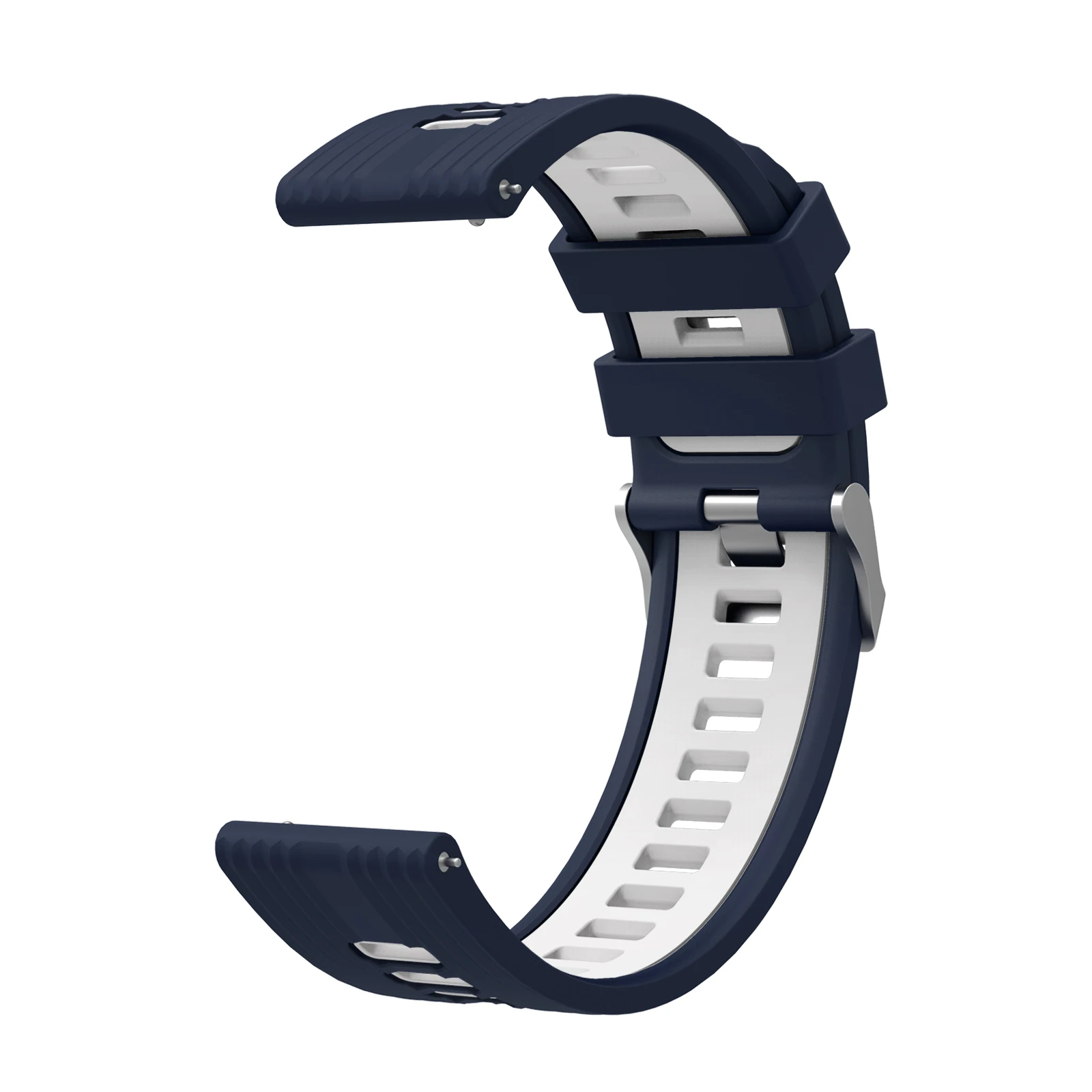 Bicolor 22mm Silicone Watchband Strap
