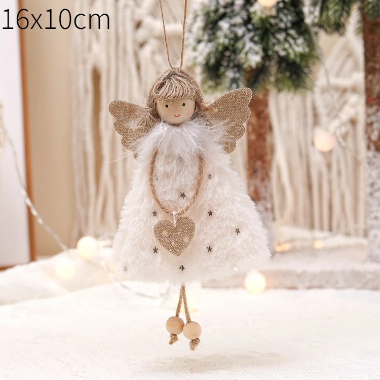 thumbnail image 1 of Muñeco de ángel de Navidad Regalos de Año Nuevo 2024 Decoraciones navideñas para el hogar Navidad 2023 Adornos colgantes para árbol de Navidad Noel Deco, 1 of 5