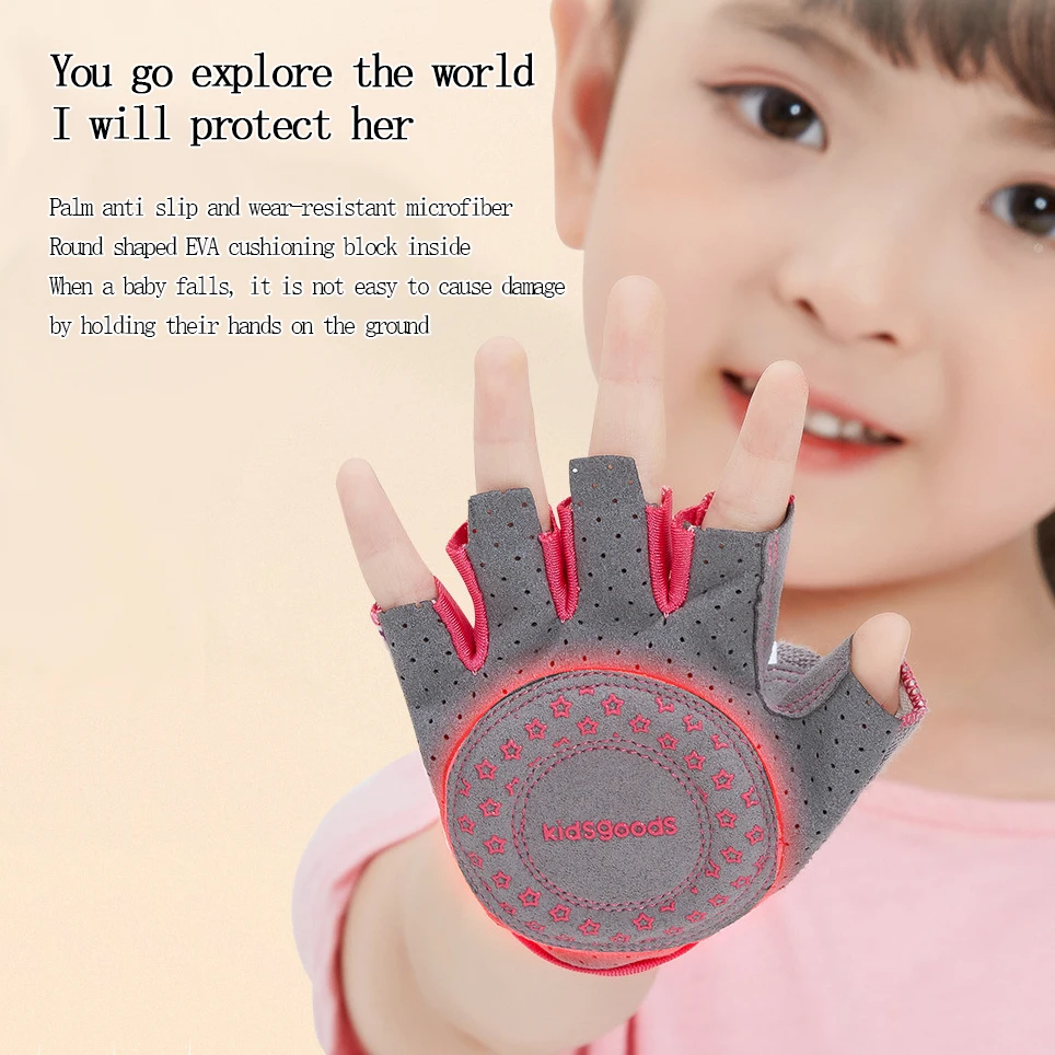 1Pair Children's Cycling Gloves Safe Cycling Pulley Sports Handguard Printing Cartoon Non-Slip Shock Absorption Kids Gloves 4