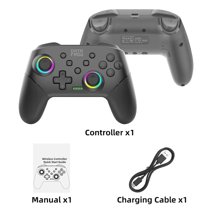 DATA FROG Draadloze Switch Pro Controller voor Switch/Switch OLED Programmeerbare Joystick voor PC Gamepad voor Switch 2