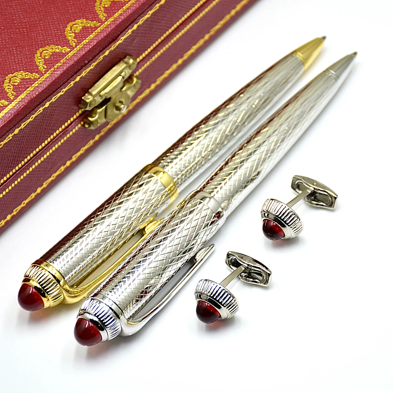 

Beat Christmas Gift Set - Luxury R Series Ca Metal Ballpoint Pen + Man Shirt Cufflinks For Gem Top Design With Box Packaging