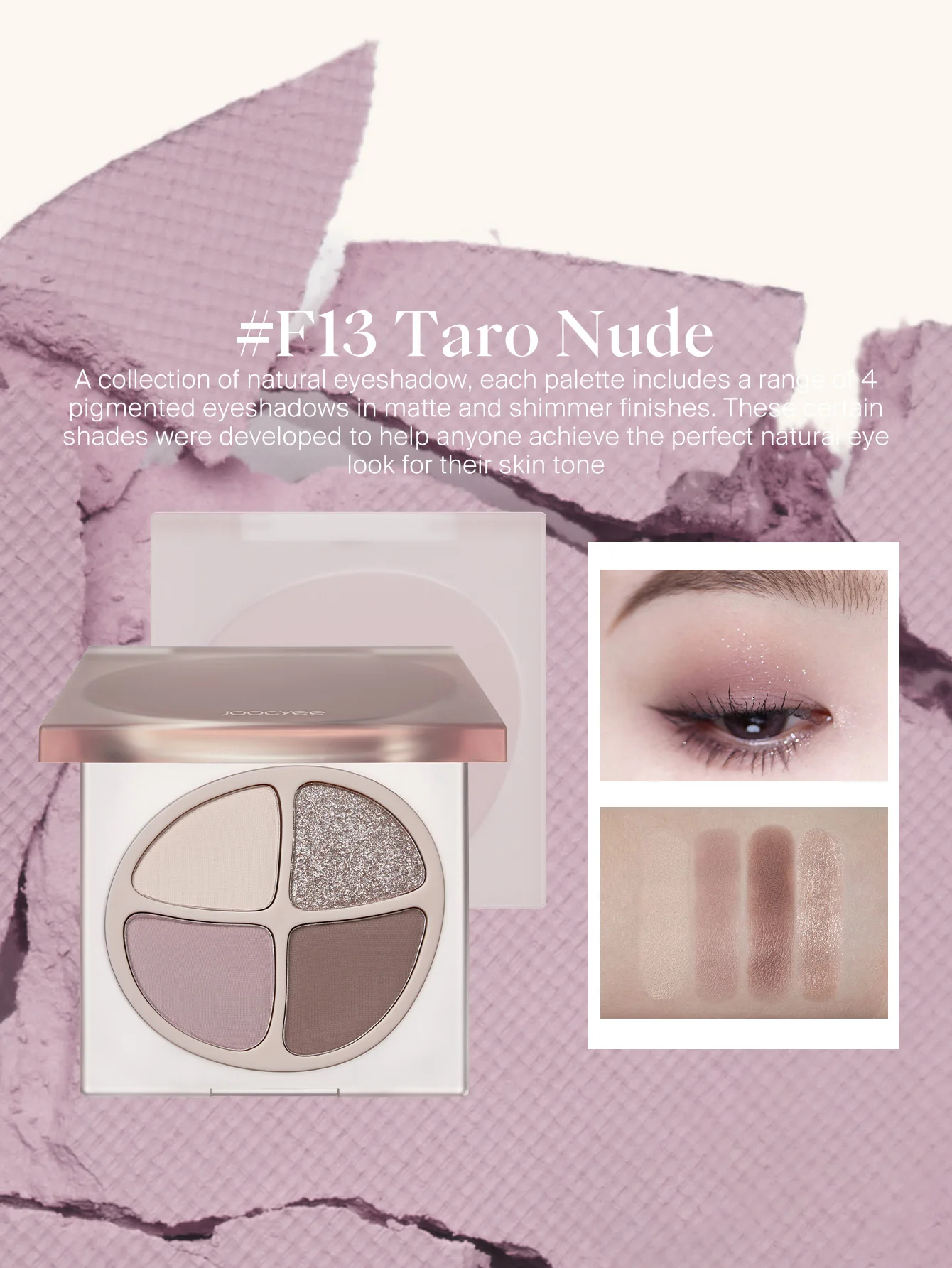 JOOCYEE MINI QUAD EYESHADOW 4-colors bright and natural