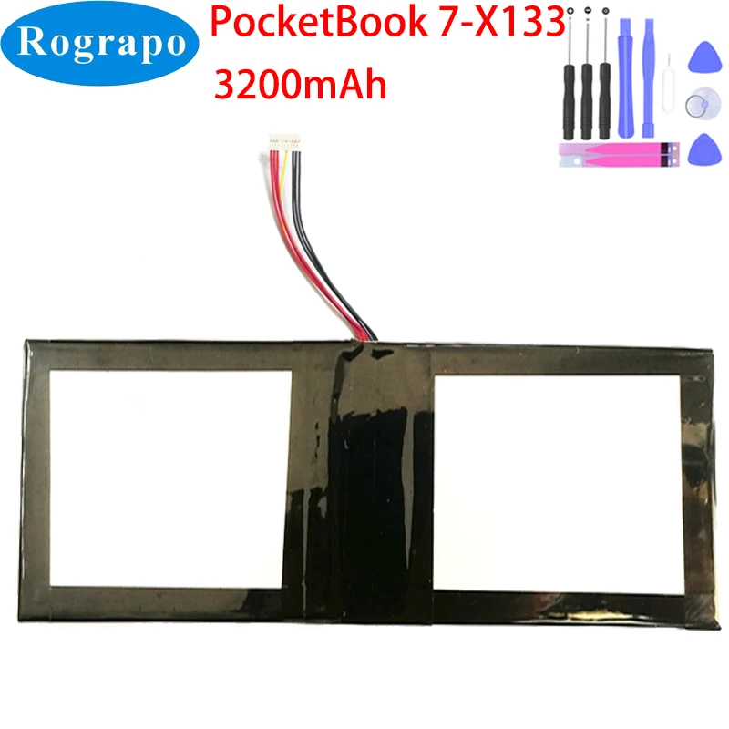 Tablet pc Bateria para Pocketbook 7-x133 X137 Recarregável Acumulador 10 Pinos Fios Plug Novo 7.6v 3200mah