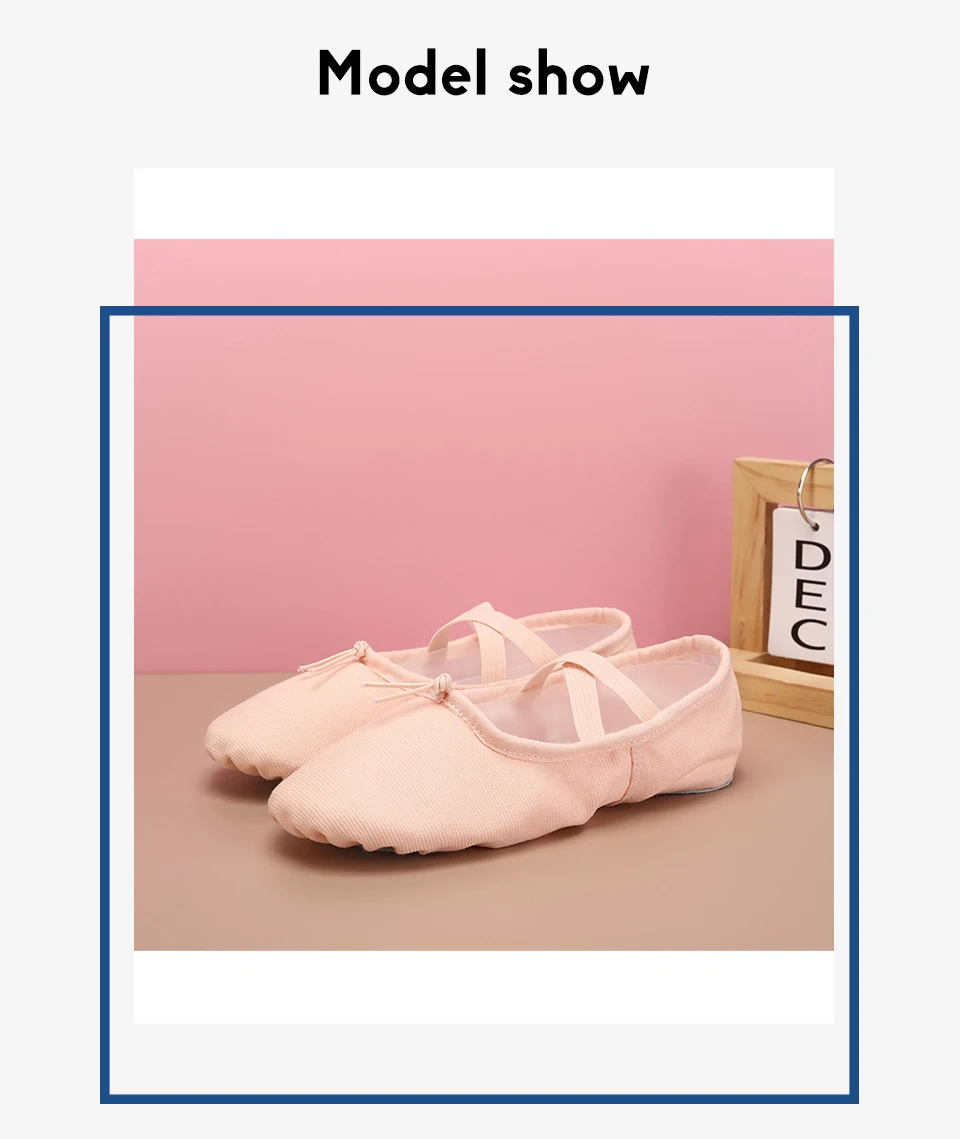 Flache Mädchen Ballett Schuhe Leinwand Schwarz Rosa Ballerina Schuhe Gym Yoga Praxis Tanz Schuhe Kinder Frau Tanz SliWoman Tanz Hausschuhe – Detail 3