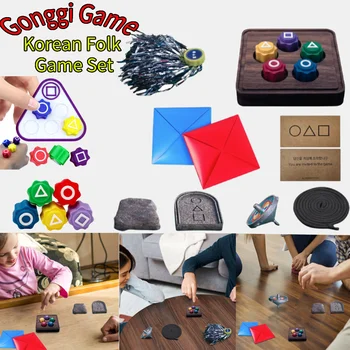 Korean Folk Game Set Gonggi Game Colorful Fun Stone Catching Game Hand Eye Coordination Traditional Training Toys 1