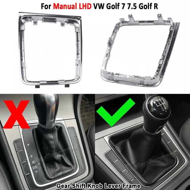 For VW Golf 7 7.5 Golf R Car Left Driving Gear Shift Knob Lever Frame  Bracket Circle Manual Shift Knob Cover 5GG713203A - AliExpress