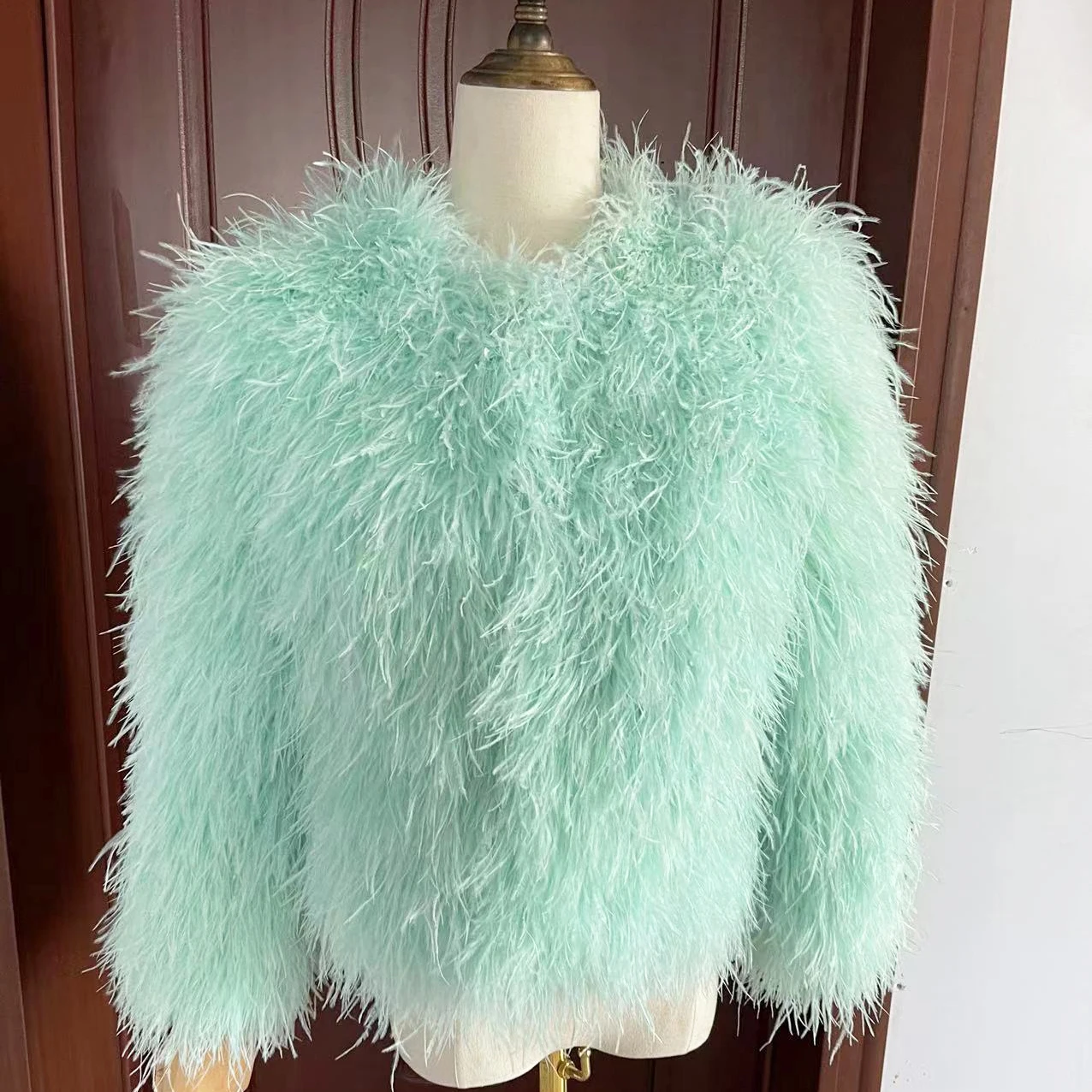 Feather Coat 2022 New Women's Autumn Winter Top Fashion Fur Coat Elegant Thick Warm Jacket Real Fur Coat Women