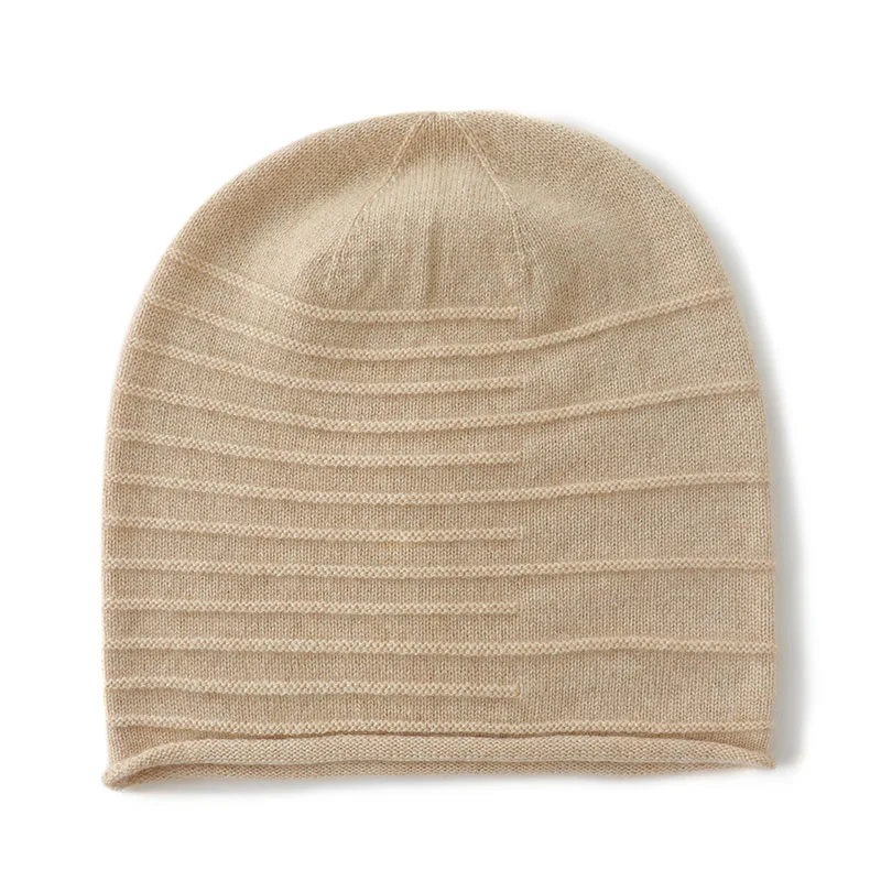 Women Slouch Beanies Skullies High Quality Female Solid Cashmere Wool Knit Beanie Hat Girl Winter Warm Bonnet Outdoor I3034067