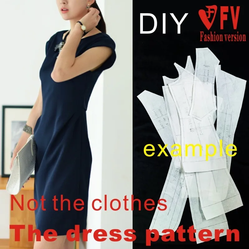 Dresses Sewing Pattern Template Cutting drawing Clothing DIY ((Not selling clothes)) BLQ- 115