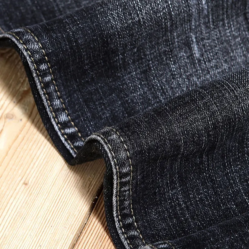 Fashion Designer Men Jeans Retro Black Gray Elastic Slim Fit Ripped Jeans Men Stretch Trousers Vintage Casual Denim Pants Hombre