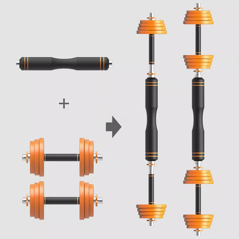 Dumbbell Men's Fitness Pure Steel Electroplating Barbell Household Detachable Sports Equipment To Train Arm Muscles