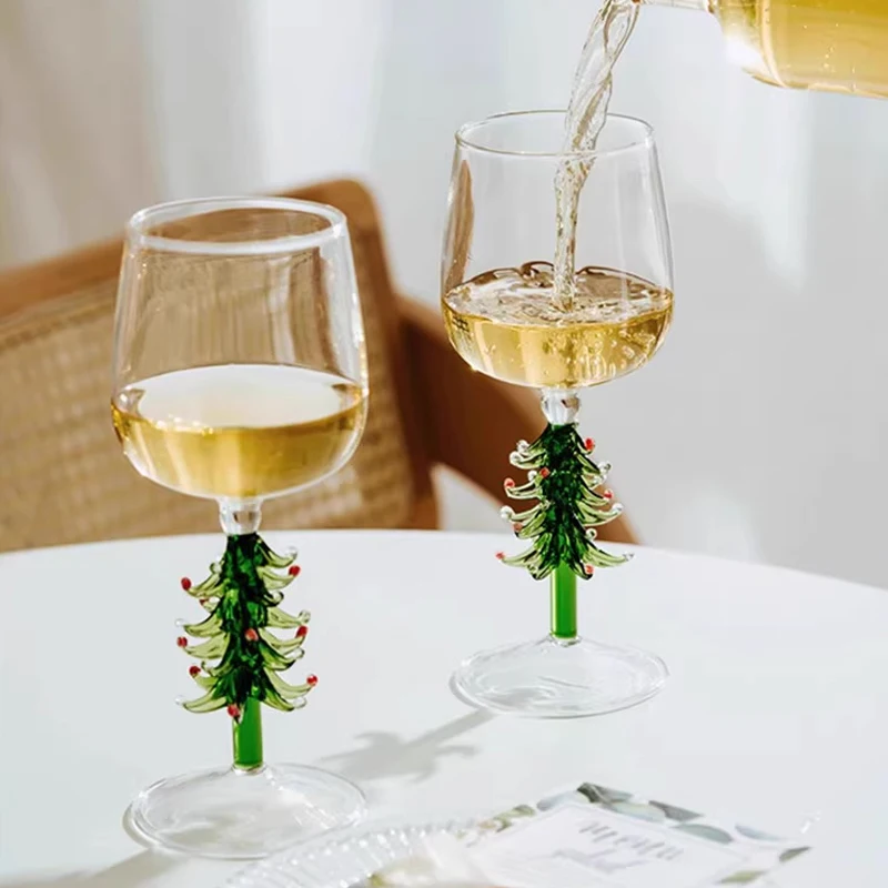 Stained Glass Wine Glass Suncatcher Red White Wine 