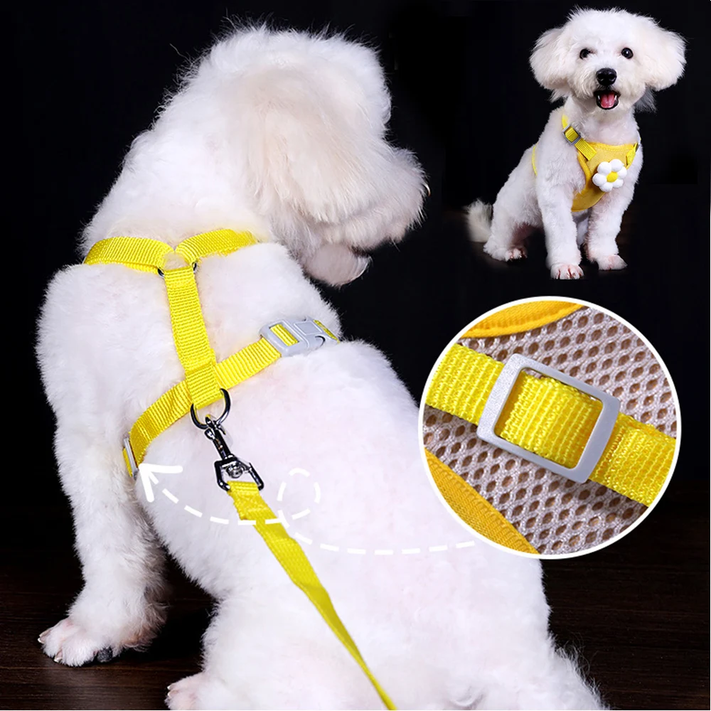 

1PC Puppy Dog Harness For Small Dogs Adjustable Dog Kitten Cat Harness and Leash Dog Leash Dog Cat Collar Dog Cat Accessories