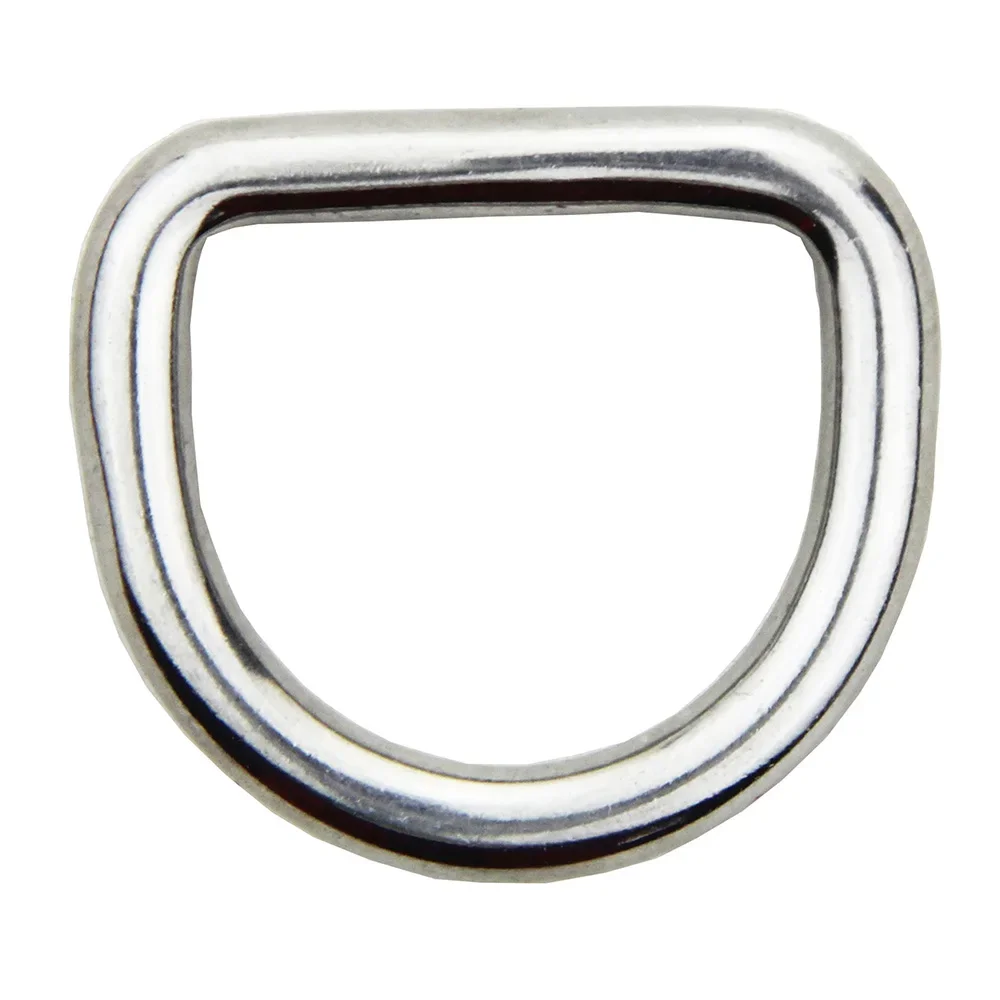 10 Pieces 5mm/4mm/3mm Diameter Forged 316 Stainless Steel Welded D Ring Boat Hardware Rigging Kayak Boat Accessories Marine Surf sports accessory
