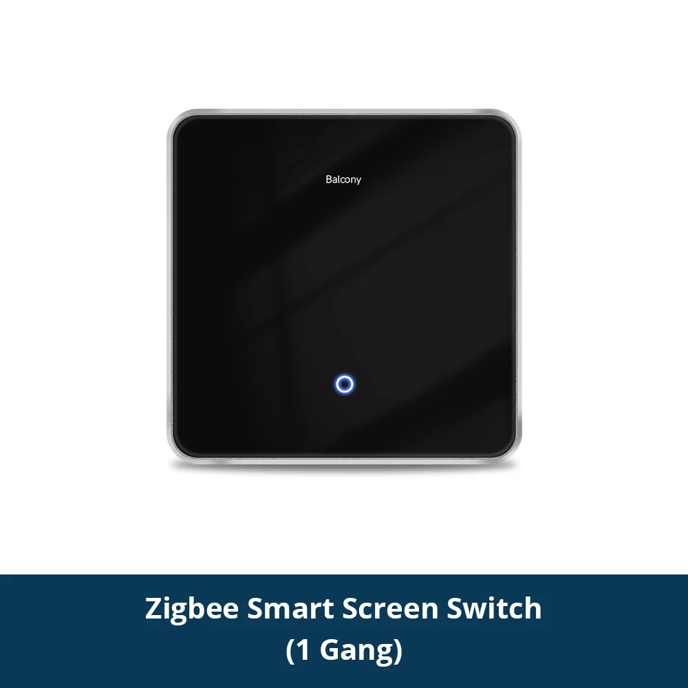 Zemismart Zigbee DIY İsimli Anahtar EU Tamamen Siyah Dokunmatik Panel Akıllı Ekranlı Işık Anahtarı Tuya Smart Life Uygulamasıyla Çalışır