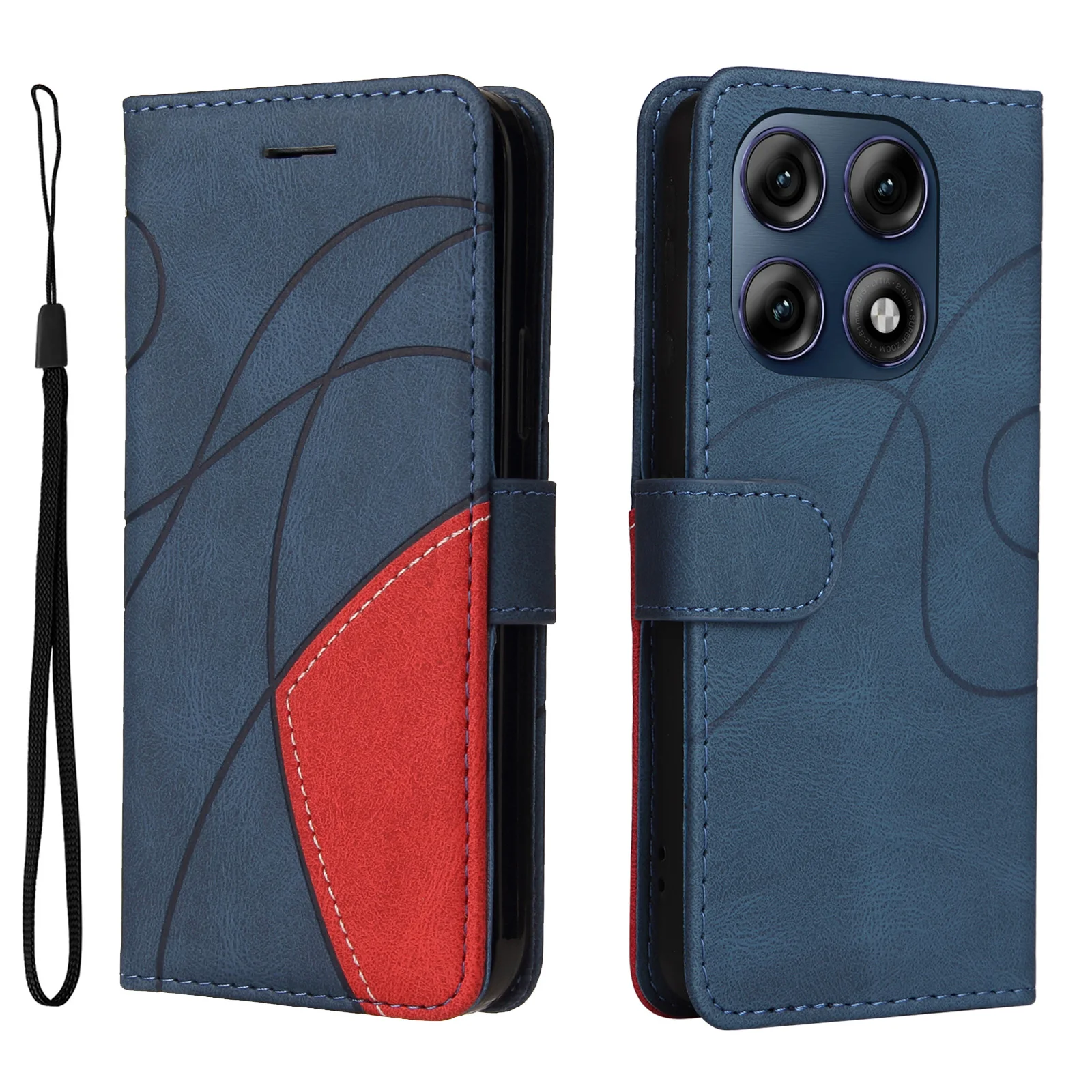 Deluxe Leather Wallet Flip Case with Kickstand and Card Holder