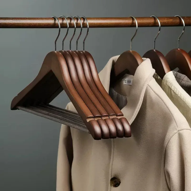 

Clothing For Organizer Hotel Hanger Hanging Clothes Wardrobe Brace Thick Closet Coat Jacket Solid Shelf Wood Luxury