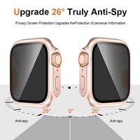 Protecteur d'écran de confidentialité pour Apple Watch, couvercle de protection en verre Guatemala, iWatch 6, 5, se, 4, 41mm, 45mm, série 9, 8/7, 40mm, 44mm, 9H 2